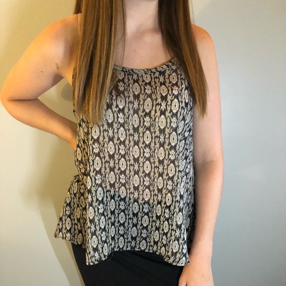 Sheer Tank with Patterns - Picture 1 of 2
